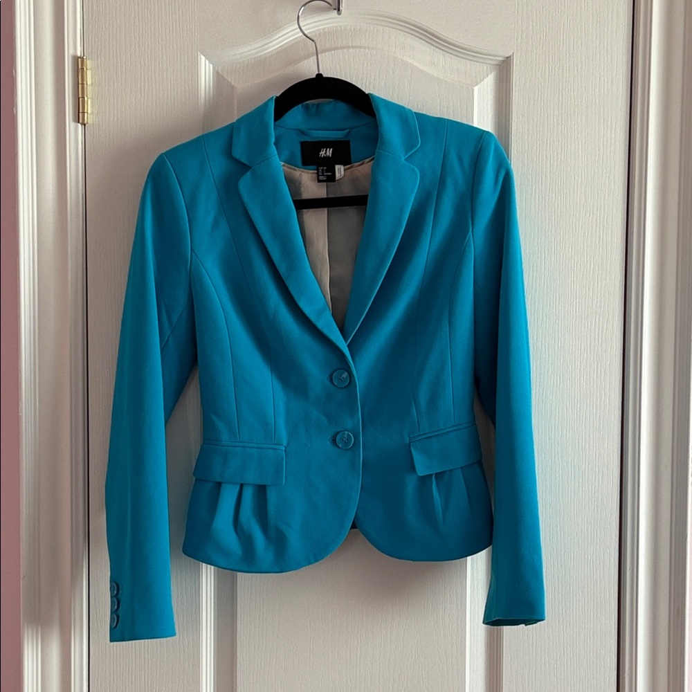 H&M Bright Teal Women's Tailored Blazer